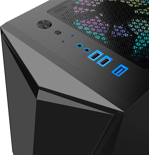 1STPLAYER Desktop PC Gaming (Ryzen 7-8700F/16GB DDR5/1TB SSD/GeForce RTX 5050/Fără Sistem De Operare)
