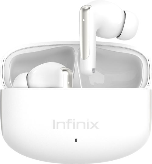 Infinix Xbuds NC XE28 Bluetooth Handsfree Ακουστικά με Αντοχή στον Ιδρώτα Λευκά