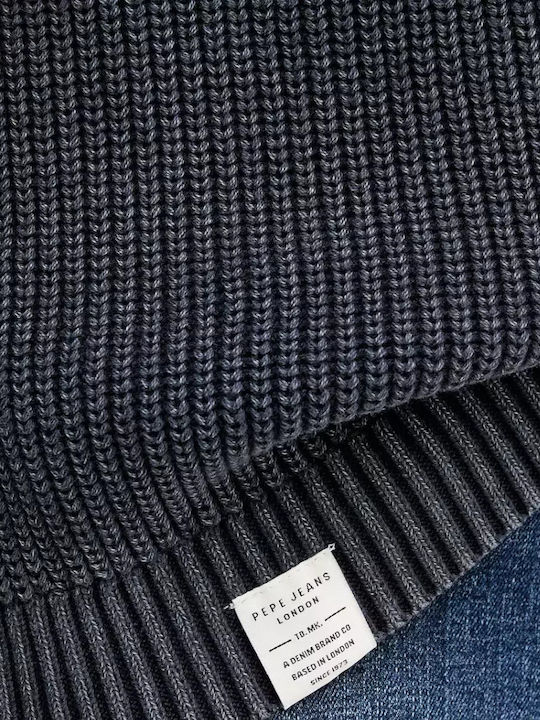 Neck Sweater Dark Blue