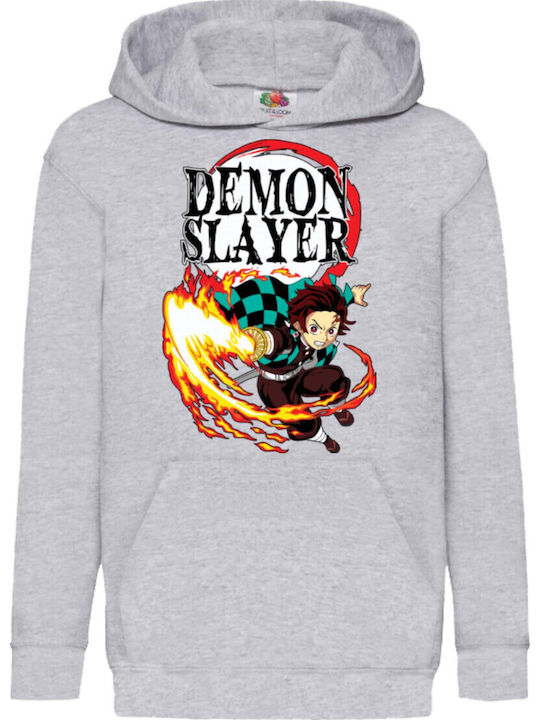Kids Hoodie Sweatshirt Tralala Demon Slayer Tanjiro Kamado 008 Black