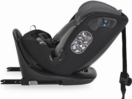 Cangaroo GTS Καθισματάκι Αυτοκινήτου i-Size με Isofix Charcoal Grey