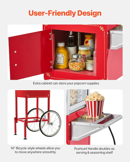 Vevor Commercial Popcorn Machine 800W