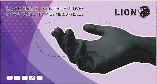 Lion Handschuhe Nitril in Schwarz Farbe 100Stück