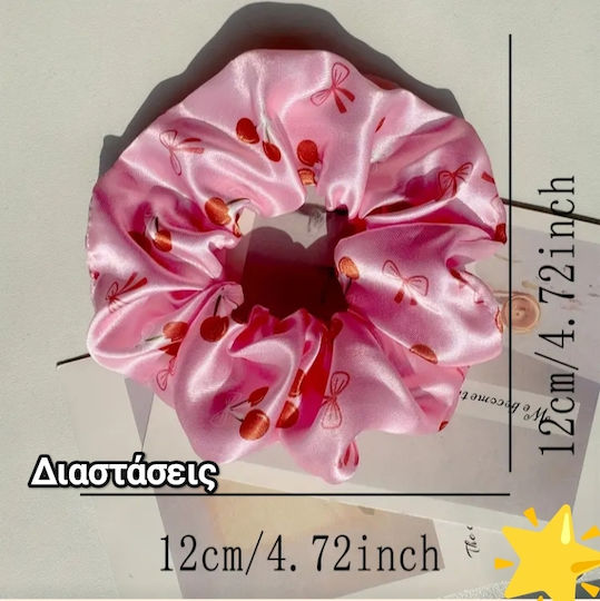Set Elastice Pentru Păr Model Fundițe Albe-Roz 6 Bucăți