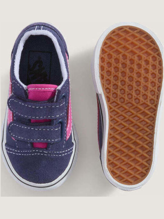 Old Skool V Kids Sneakers with Hook & Loop Closure Purple