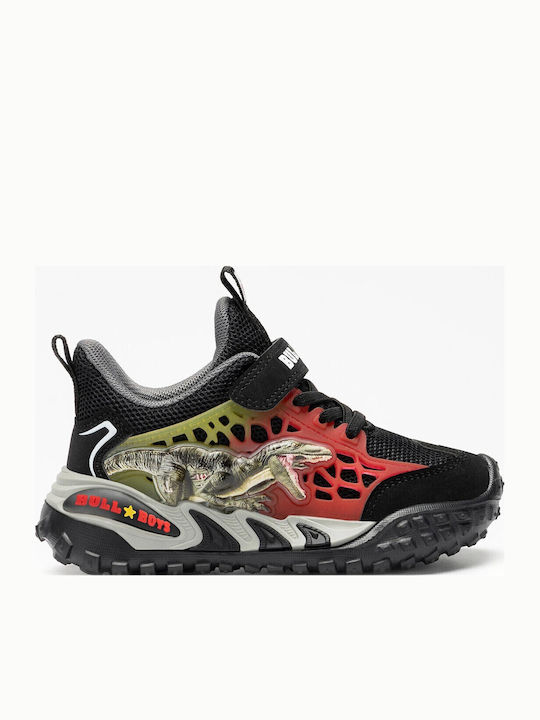 Kinder Sneakers Hoch Anatomisch mit Lichtern Schwarz