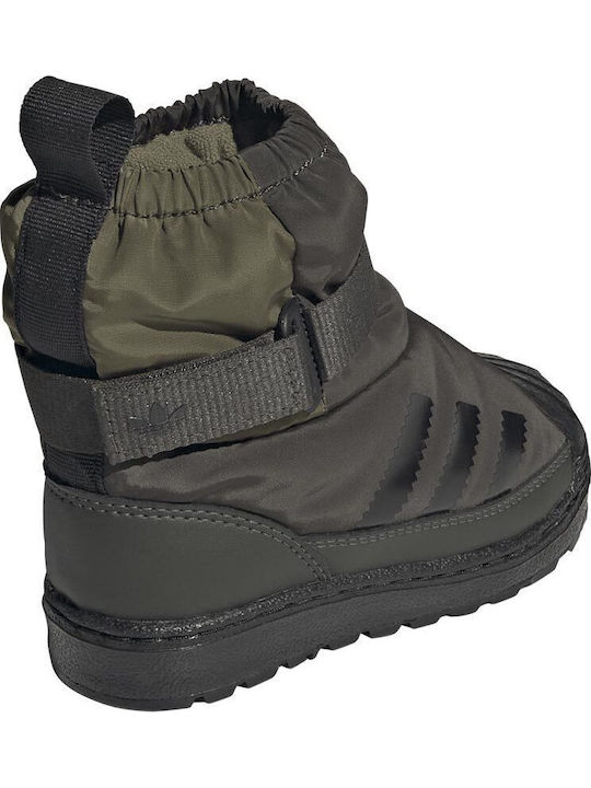 Superstar 360 Kids Boots with Hoop & Loop Closure Khaki