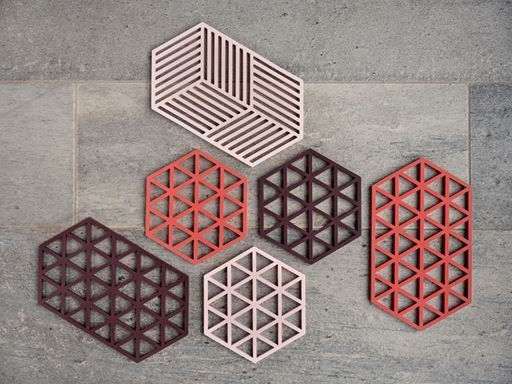 Zone Denmark Салфетки Силиконови Червени 16x14см
