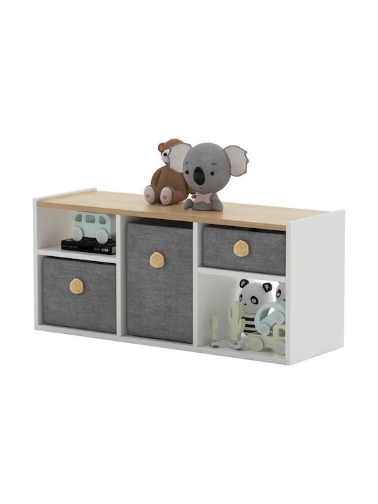 Bibliotecă pardoseală Lemn Alb 103.6x35x46cm