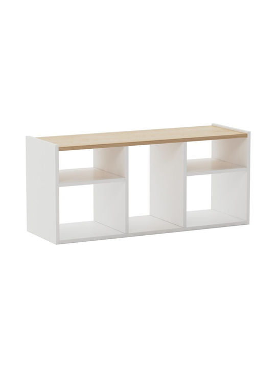 Bibliotecă pardoseală Lemn Alb 103.6x35x46cm