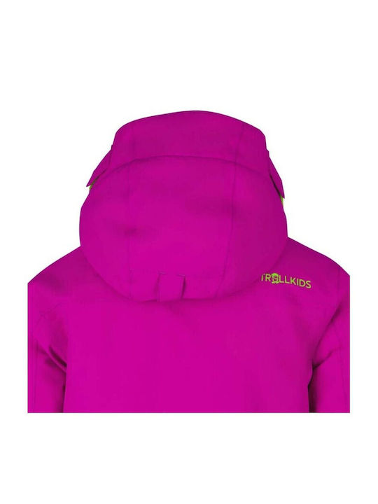 Wasserdicht Kinder Sportjacke mit Futter & Kapuze Rosa