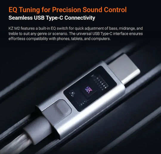 Kz M2 Dual-mic Upgrade Професионален Eq Регулиране Type-c Кабел