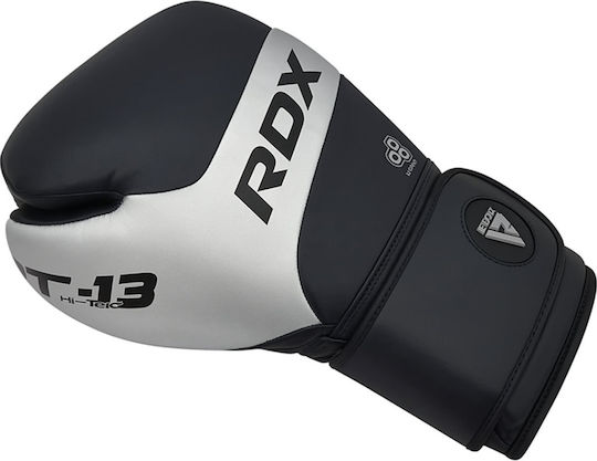 RDX Boxing Gloves made of Synthetic Leather for Match Silver