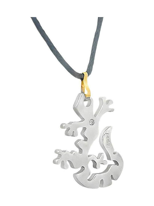 Xryseio Charm Ζωάκι από Ατσάλι με Διαμάντι