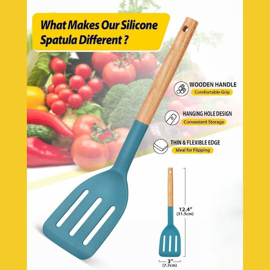 Uncle George Spatula Slotted Silicone 31.5cm