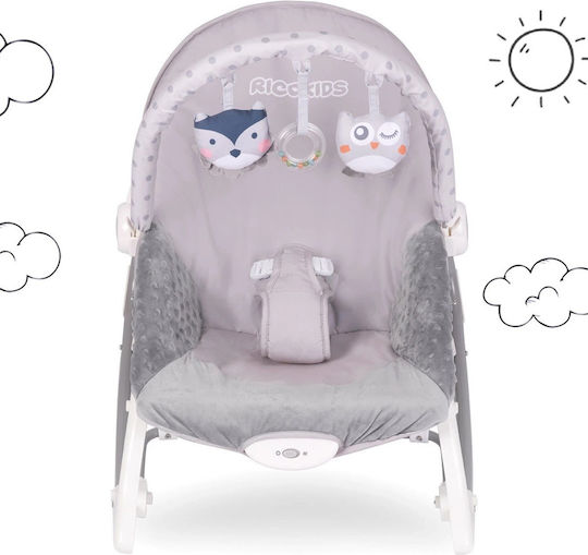 Ricokids Baby Relax Swing with Music Gray for Child up to 3.2kg