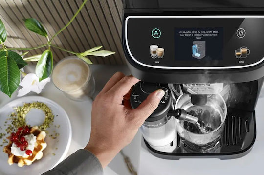 De'Longhi Magnifica Plus Automatic Espresso Machine 1450W Pressure 15bar for Cappuccino with Grinder Black