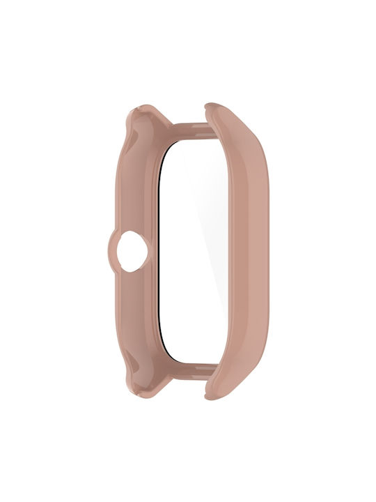 Plastic Case with Glass in Pink color for Amazfit GTS 4