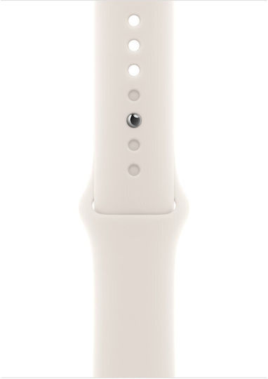 Apple Watch Series 10 Cellular Titan 46mm Waterproof cu eSIM și Pulsometru (Titan Aurit cu Brățară Sport Starlight - M/L)