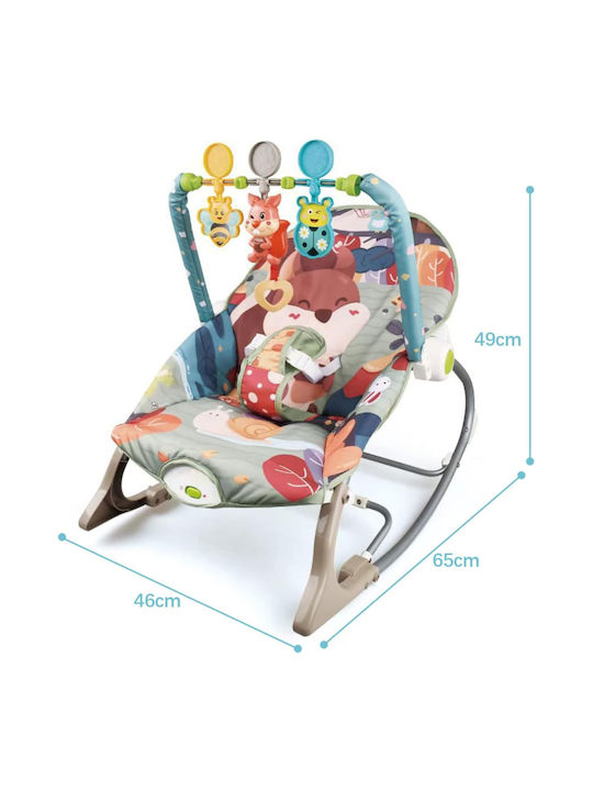 Electric Relax pentru Bebeluși Leagăn cu Muzică și Vibrații Gri pentru Copil până la 18kg