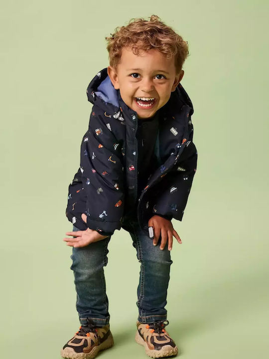 Kids' Casual Jacket Short with Hood Dark Sapphire