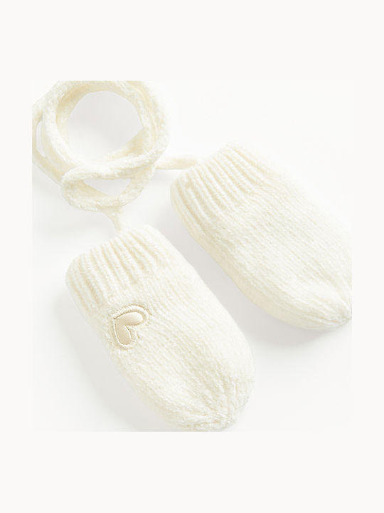 Kids Gloves MIttens White