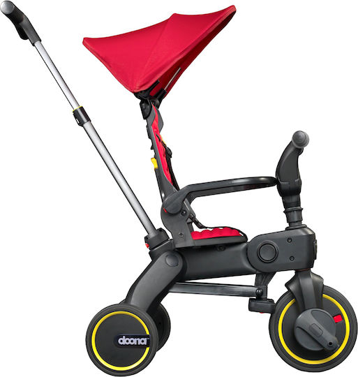 Doona Tricicletă pentru copii Liki Trike S1 Pliabil, Transformabil cu Mâner Parental & Cort pentru 10+ luni Flame Red