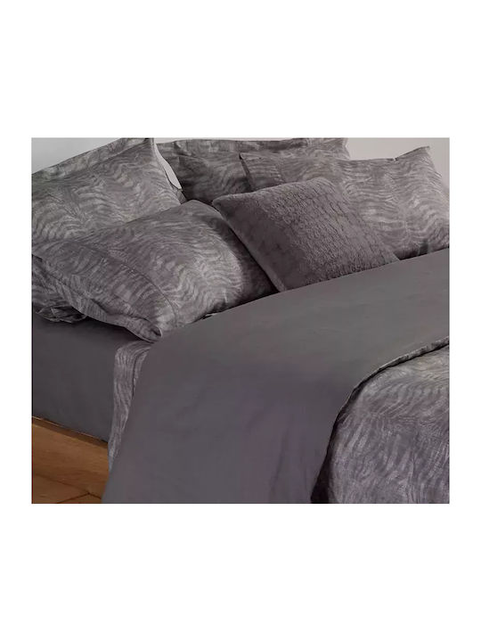 Nef-Nef Homeware Zesten Σετ Σεντόνια Υπέρδιπλα 240x270εκ. Grey (4τμχ)