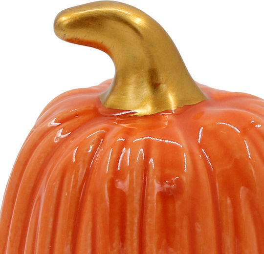 Decorative Ceramic Pumpkin Φ8.5x12 Cm Orange Keskor 67262-1