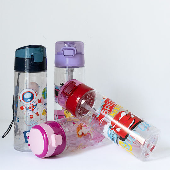 Sidirela Princess Kids Water Bottle Plastic with Straw Sidirela Princess 500ml