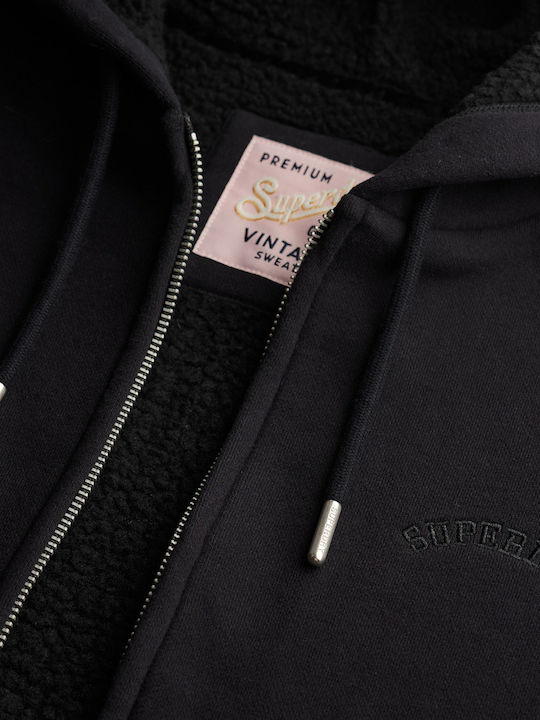 Damen Sweatshirt mit Kapuze Schwarz