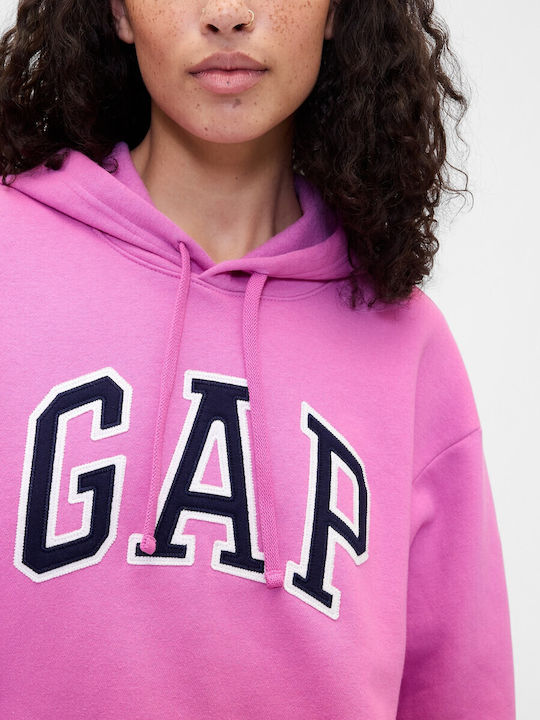 Long Women's Sweatshirt Hooded Budding Lilac