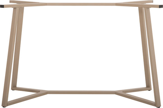HomeMarkt Metallische Tischbasis Für Tisch / Büro Mit Einstellbarer Cappuccino Farbe 60x111x71cm