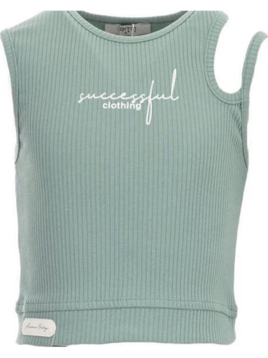 Παιδικό Crop Top Αμάνικο Μεντα