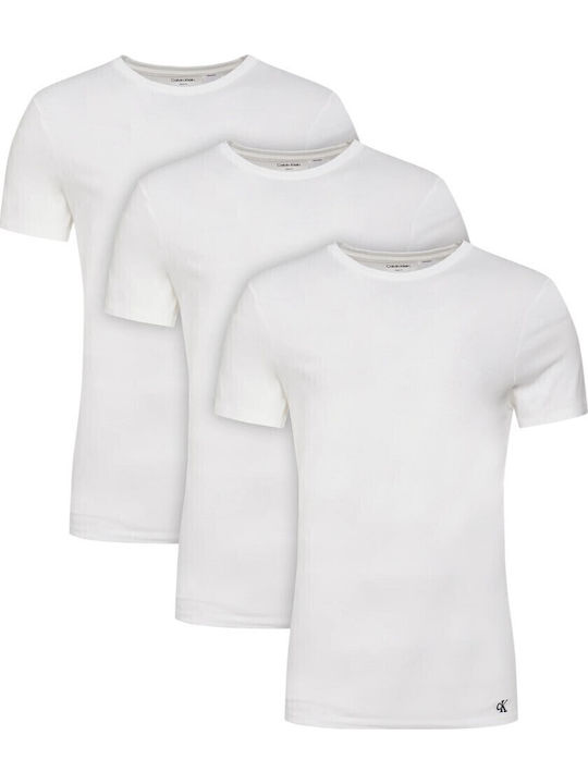 Ανδρικές Φανέλες Κοντομάνικες Λευκό 3Pack