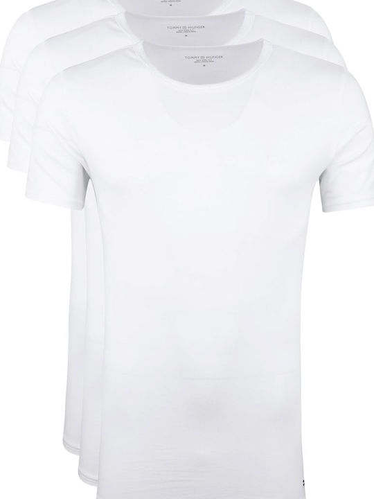 Men's Undershirts Short-sleeved in White Color 3Pack