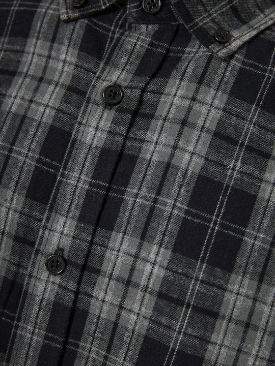 Long-sleeved Flannel Shirt Checked Plaid
