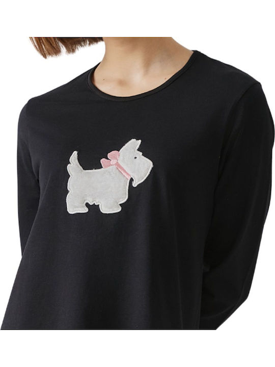 Minerva Winter Women's Pyjama Set Black