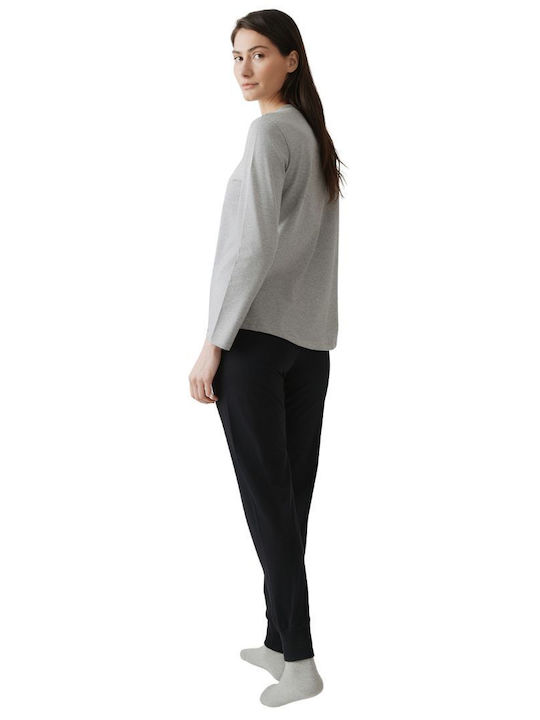 Minerva Winter Women's Pyjama Set Grey Melange