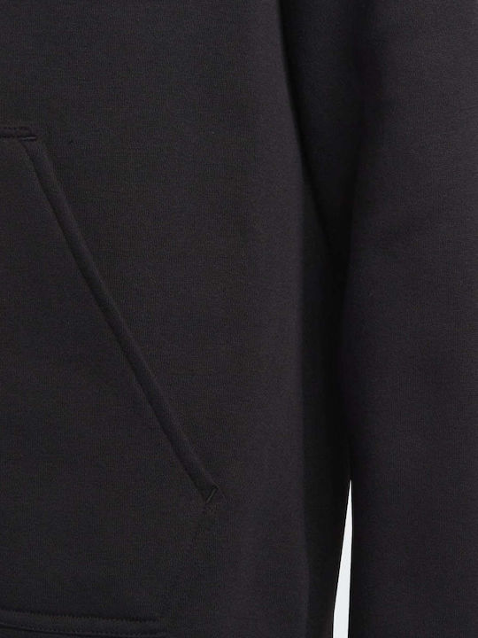 Fleece Παιδικό Φούτερ με Κουκούλα και Τσέπες Μαύρο Entrada22