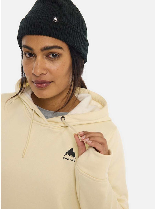 Fleece Παιδικό Φούτερ με Κουκούλα και Τσέπες Creme Brulee Heather