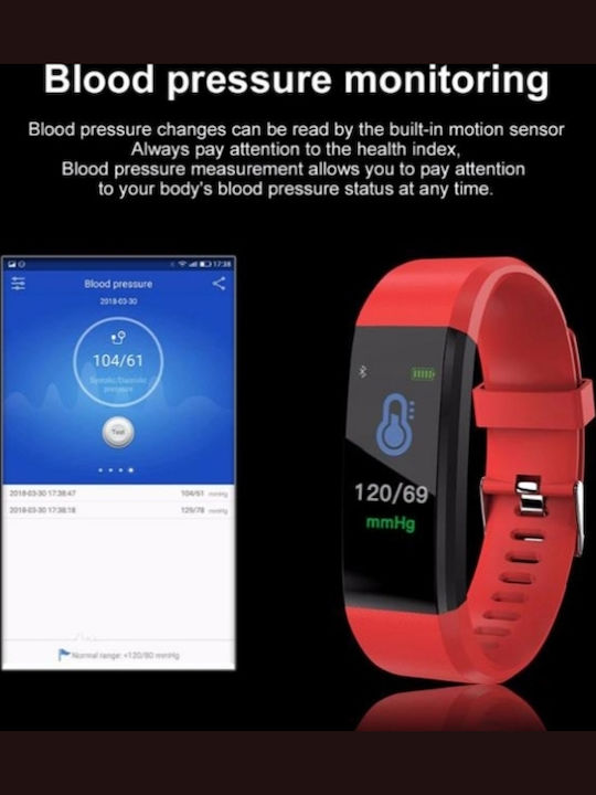 ID115 Plus Aktivitätstracker mit Pulsmesser Schwarz