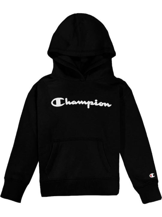 Kids Sweatshirt with Hood and Pockets Black