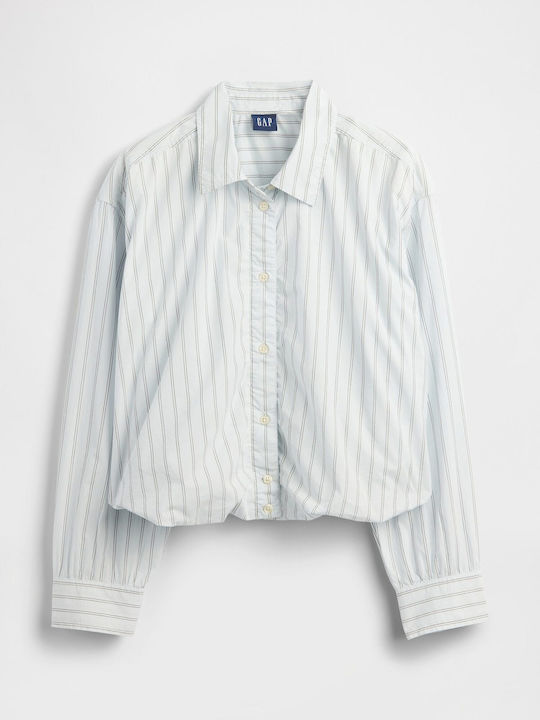 Дълъг ръкав Женска Риза Blue & White На райета