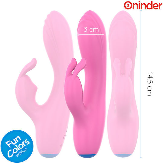 Oninder Cute Vibrator Rabbit with Remote Control 3cm Pink