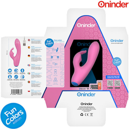 Oninder Cute Vibrator Rabbit with Remote Control 3cm Pink