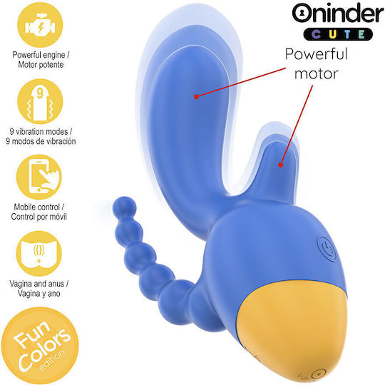 Oninder Cute Klitoris Vibrator mit Fernbedienung Blau