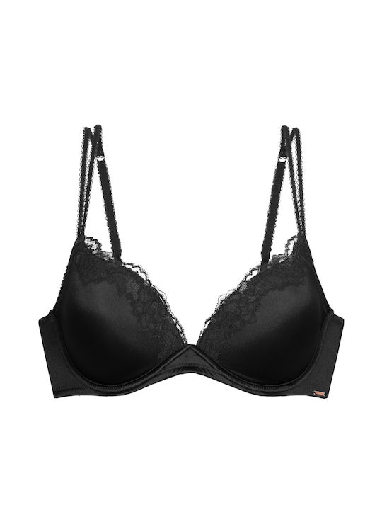 Plunge Push Up Plunge Bra Black