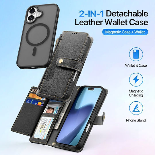 Dux Ducis Lawa Series Brieftasche Kunststoff Schwarz (iPhone 17)