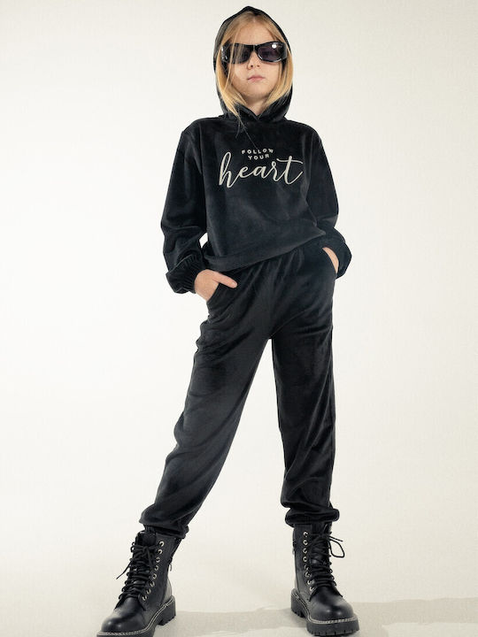 Kids Sweatpants Set Black 2pcs